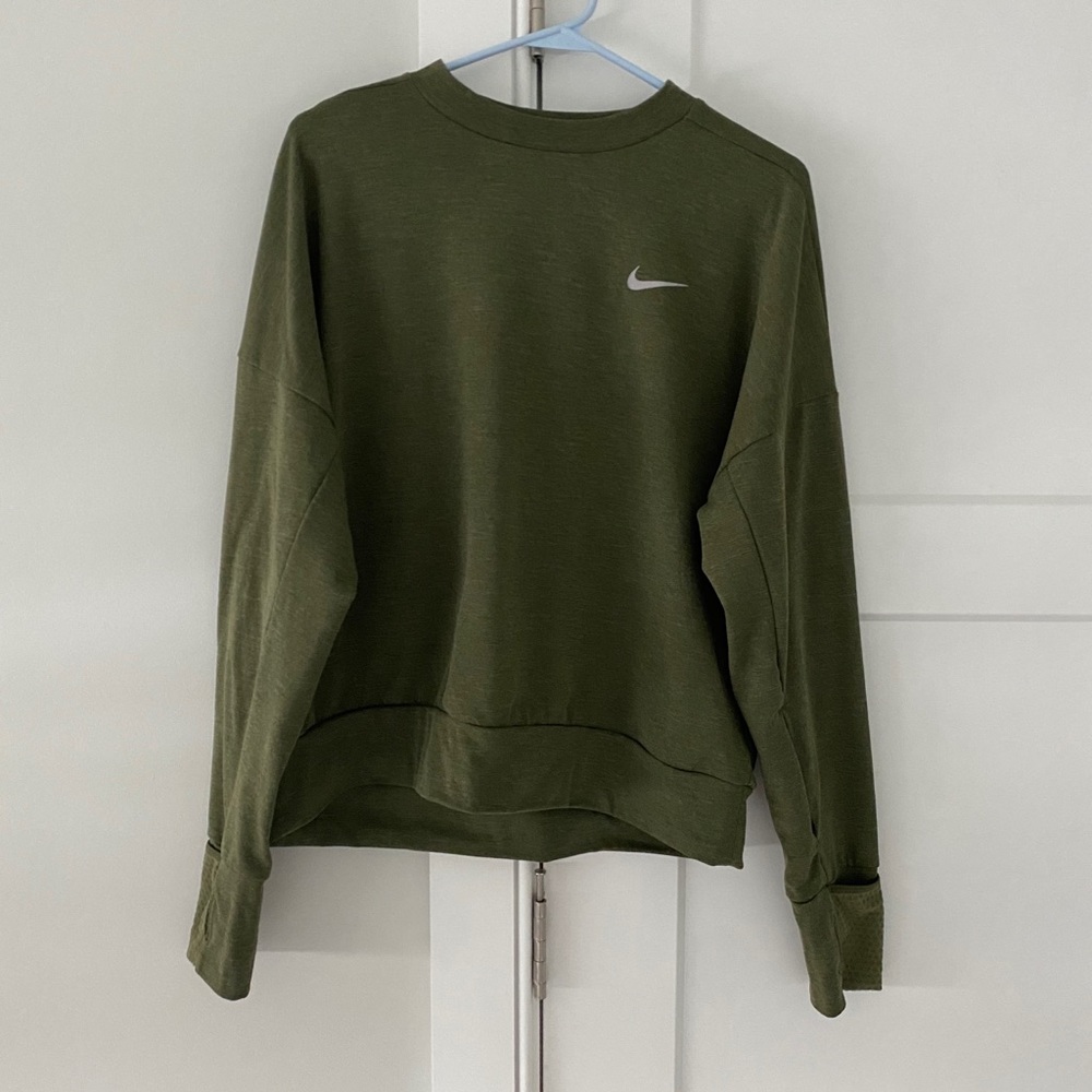 Nike army green crewneck